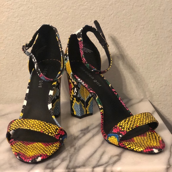 Madden Girl Colorful Strap Heels - Picture 2 of 2